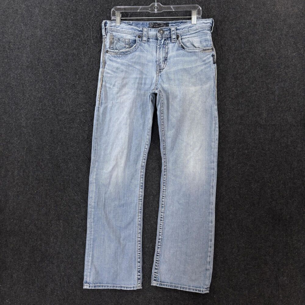 Silver Jeans Co Grayson Jeans Men's 32x31 Light Wash Relaxed Straight Denim